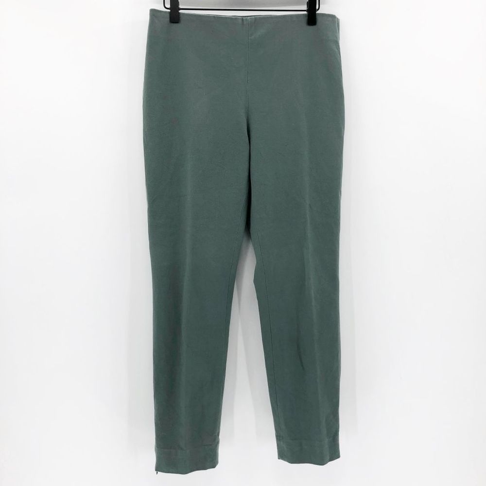 COS Green Straight Leg Pants with Streamlined Silhouette